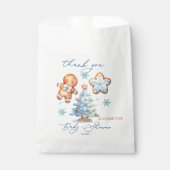 ギンガーブレッドボーイクリスマスツリー赤ちゃん感謝していシャワー フェイバーバッグ (正面)