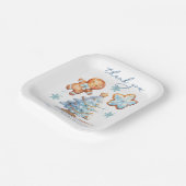 ギンガーブレッドボーイクリスマスツリー赤ちゃん感謝していシャワー ペーパープレート (傾斜あり)