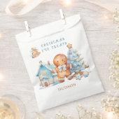 ギンガーブレッドボーイ雪の木 フェイバーバッグ (クリップ留めされた状態)