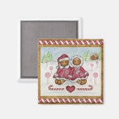 ギンガーブレッドボーイ&ガールクリスマスマグネット マグネット (正面/裏面)