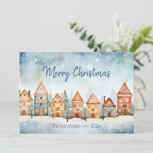 ギンガーブレッドロウハウスクリスマスカード シーズンカード (スタンド正面)