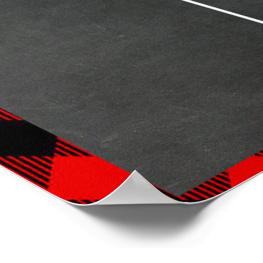 ギンガーブレッド休日ジェンダー投票ボード赤を表示 ポスター (角)