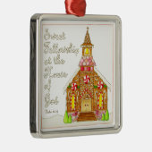 ギンガーブレッド教会の甘いフェローシップクリスマス メタルオーナメント (右)