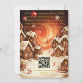 ギンガーブレッド村とカスタム家族のメッセージ 招待状 (裏面)