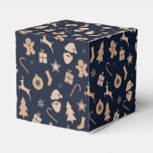 ギンガーブレッド、サンタ、クリスマスツリーパターン フェイバーボックス (裏面サイド)