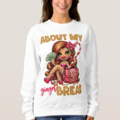 ギンガーブレッドDivaアーバンおもしろいルクリスマス スウェットシャツ (正面)