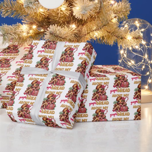 ギンガーブレッドDivaアーバンおもしろいルクリスマス ラッピングペーパー (クリスマス)