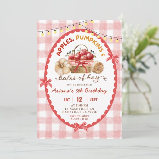 ギンガ予測できなムのリンゴのカボチャと干し草の俵 招待状 (スタンド正面)