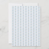 ギンガ名門私立校風のムバニー赤ちゃんシャワー 招待状 (裏面)