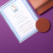 ギンガ名門私立校風のムバニー赤ちゃんシャワー 招待状