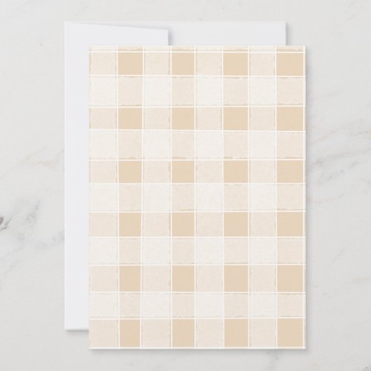 ギンガ男女兼用ムテディベア赤ちゃんシャワー 招待状 (裏面)