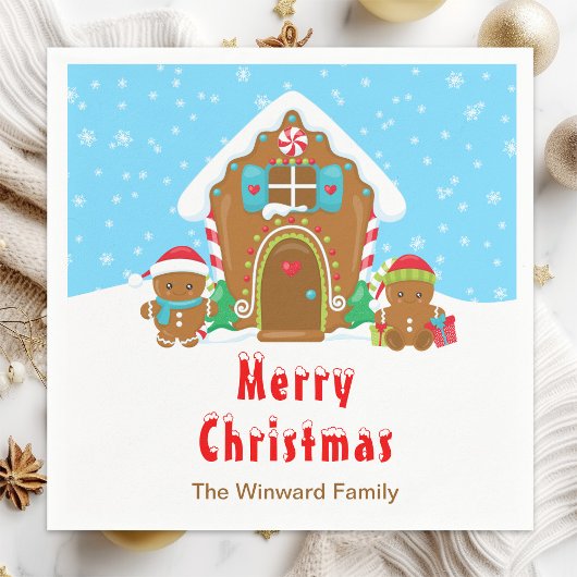 ギンガ飾ーパンのパーティー鮮やかな青と赤 スタンダードカクテルナプキン