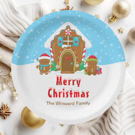 ギンガ飾ーパンのパーティー鮮やかな青と赤 ペーパープレート