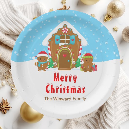 ギンガ飾ーパンのパーティー鮮やかな青と赤 ペーパープレート