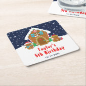 ギンガ飾ーパンの誕生日パーティー海軍と赤 スクエアペーパーコースター (アングル)