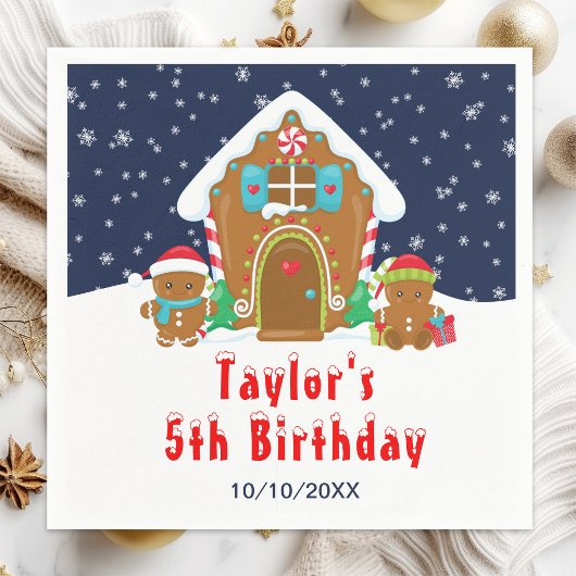 ギンガ飾ーパンの誕生日パーティー海軍と赤 スタンダードカクテルナプキン