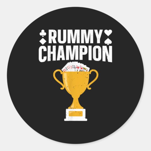 ギンクールラミーデザイン女子男性へカードゲームRumm ラウンドシール (正面)