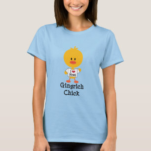 ギングリッチのひよこのTシャツIのハートのNewt Tシャツ