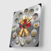 ギングル玉～クリスマスの12日～ スクエア壁時計 (傾斜)