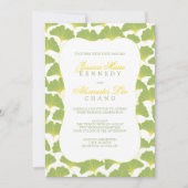 ギンコツリー春結婚グリーン2 招待状 (正面)