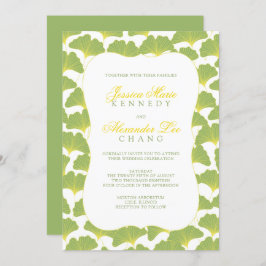 ギンコツリー春結婚グリーン2 招待状