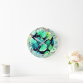 ギンコビロバ離れ ラウンド壁時計 (ホーム)