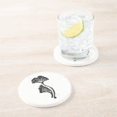 ギンコリーフリノプリントサンドストーンコースター コースター (側面)