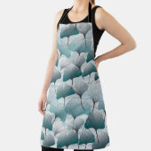 ギンコ・ビロバのシームレスな青の色のパターン。 エプロン (インサイチュ)