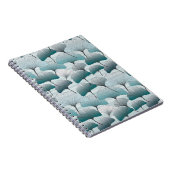 ギンコ・ビロバのシームレスな青の色のパターン。 ノートブック (右側)