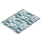 ギンコ・ビロバのシームレスな青の色のパターン。 ノートブック (左側)