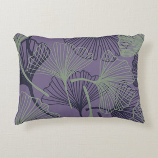 ギンコ・ビロバ：抽象芸術ヴィンテージパターン。 アクセントクッション