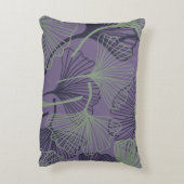 ギンコ・ビロバ:抽象芸術ヴィンテージパターン。 アクセントクッション (裏面(縦))