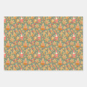 ギンジャーブレッドクリスマスモチフ ラッピングペーパーシート (正面2)