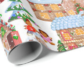 ギンジャーブレッドビレッジ（白） ラッピングペーパー (ロールコーナー)