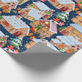 ギンジャーブレッドビレッジ（青） ラッピングペーパー (角)