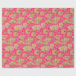 ギンジャーブレッドホリデイビレッジ ラッピングペーパー