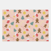 ギンジャーブレッド-赤面 ラッピングペーパーシート (正面3)