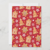 ギンジャーブレッ飾ドハウスのパーティー誕生日ベーキング 招待状 (裏面)