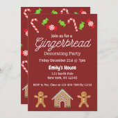 ギンジャーブレ飾ッドパーティの招待状 招待状 (正面/裏面)
