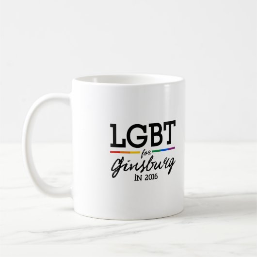 ギンズバーグ支持LGBT 2016 コーヒーマグカップ (左)