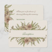 ギンナン 水彩 花 結婚式 披露宴 招待状 (正面/裏面)