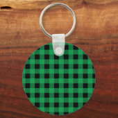 ギンハムグリーンとブラック キーホルダー (正面)