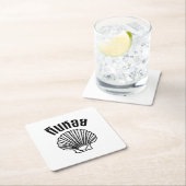 ギンホイ（タイユーモアプンワードプレイ） スクエアペーパーコースター (インサイチュ)