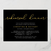 ギンレーン |リハーサルディナーフォイル招待状 箔招待状 (正面)