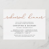 ギンレーン |リハーサルディナー 箔招待状 (正面)