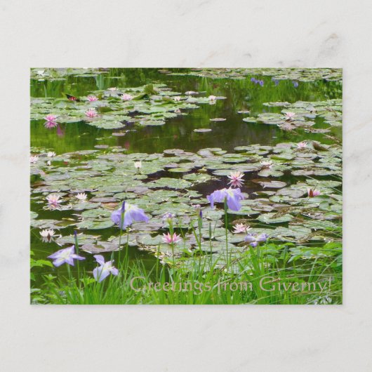 ギヴェルニーからの挨拶！ ポストカード (正面)