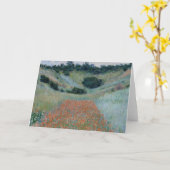 ギヴェルニー近くの空洞のポピー畑(by Monet) カード (黄色い花)