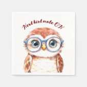 ギークおたく鳥 スタンダードカクテルナプキン (正面)