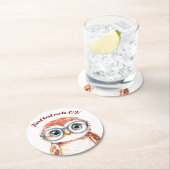 ギークおたく鳥 ラウンドペーパーコースター (インサイチュ)