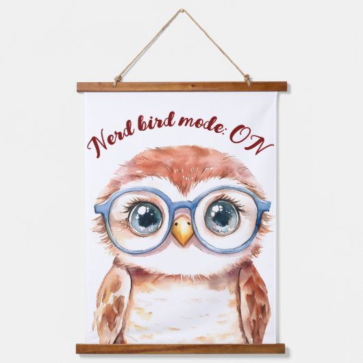 ギークおたく鳥 吊り下げ型タペストリー (正面)